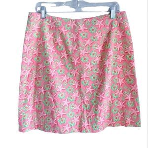 Vinyard Vines Casual A-line Skirt Starfish Pattern
